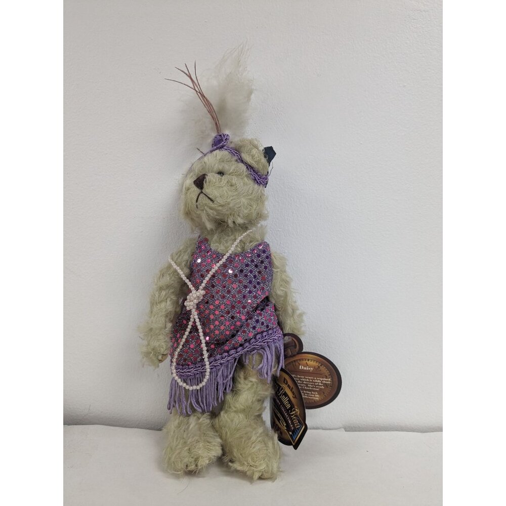 Vintage Brass Button Bears 20th Century Collection Daisy 1920's Stuffed Animal 1